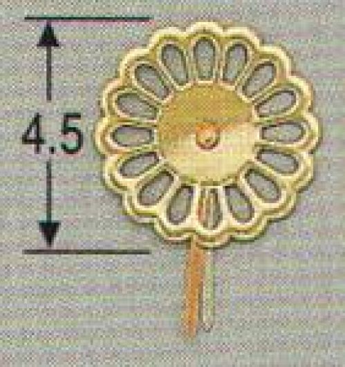 鈴木提灯 8639-15 提灯小物・付属品 飾り金具 スカシ一寸五分座（アルミ） 提灯の重化に付ける飾り金具。 サイズ／スペック